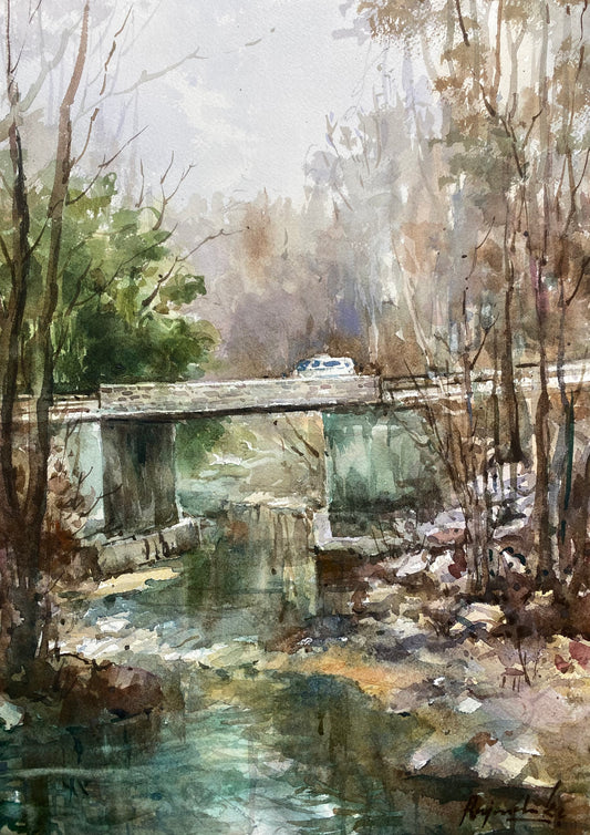 Rainy day paint out!Scotts Run, Great falls ,VA