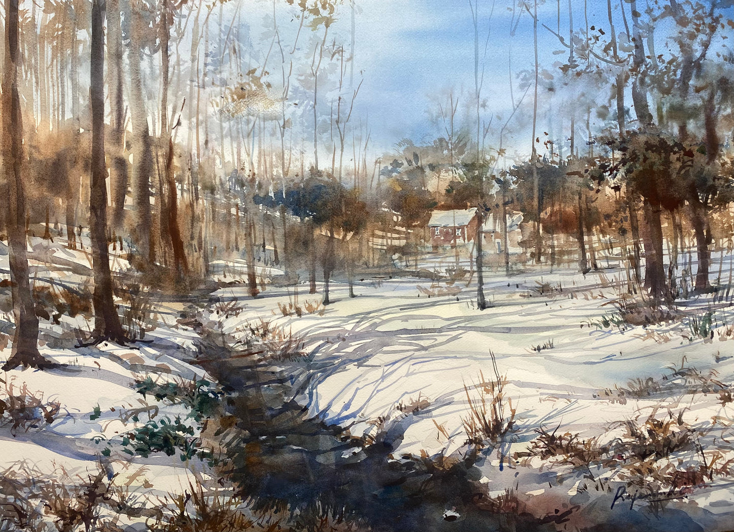The creek after snow