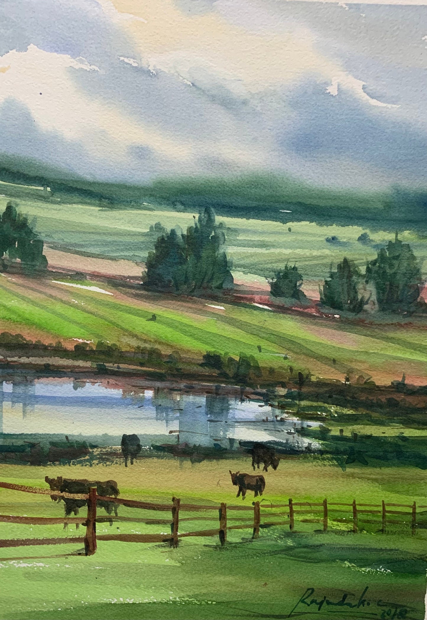 Dusk at Farm